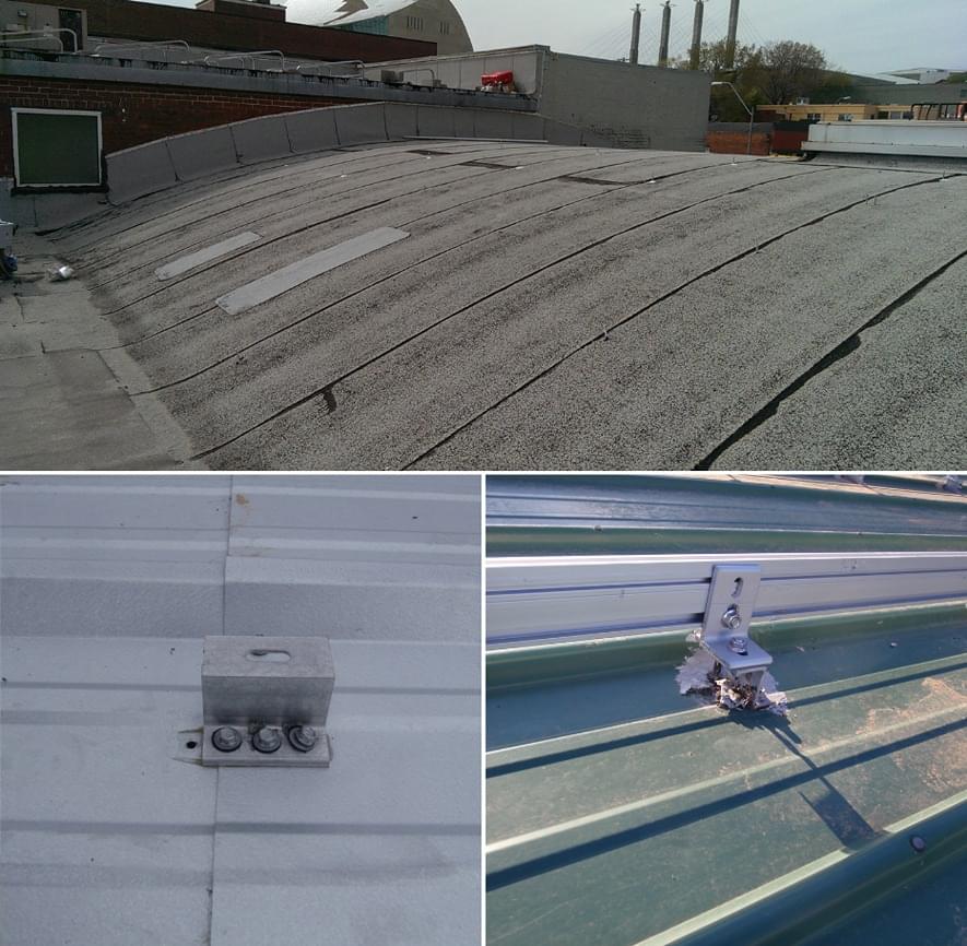 Roofs damaged from solar panel installation